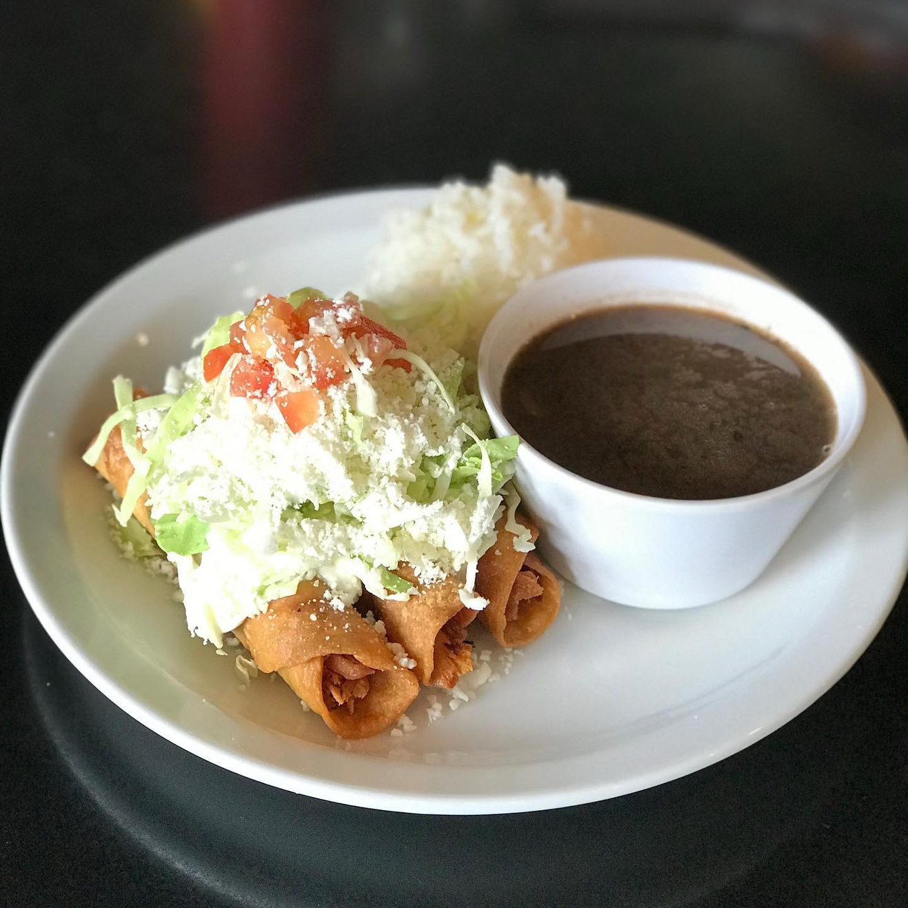 Chicken Taquitos Plate.