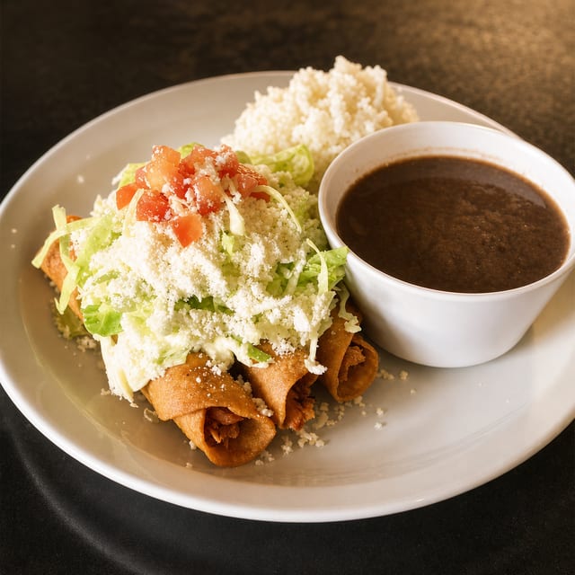 Chicken Taquitos Plate.
